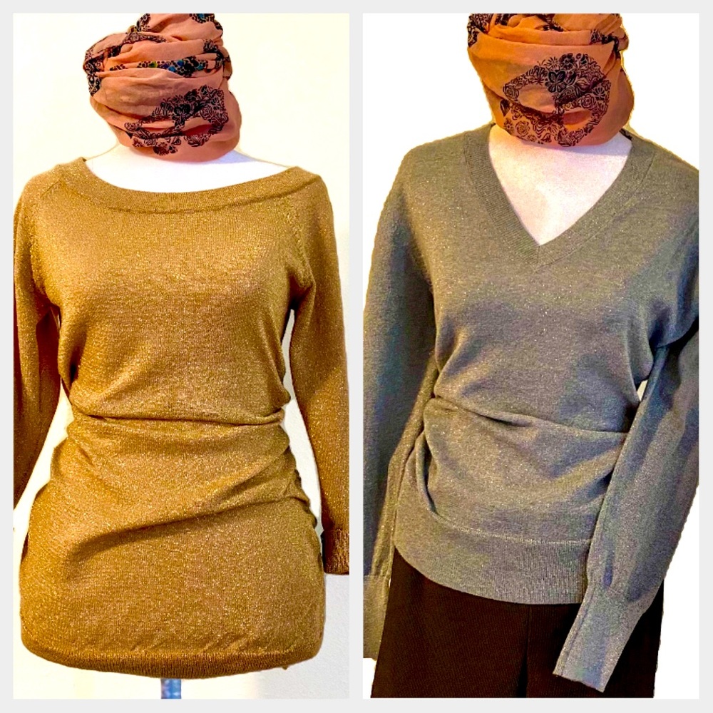 GAP / LOVE ALWAYS 3/4 LENGTH SHIMMER SHIRTS: SZ SM
